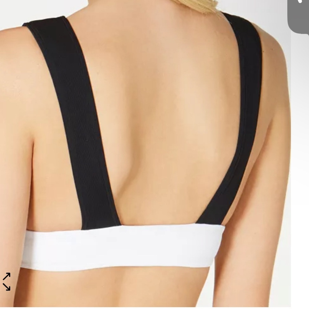 Volcom Black & White Color Block Bikini Swim Top - Picture 3 of 6